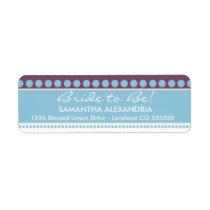 Blue Dot Bride Personalized Return Address Labels labels