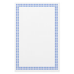 Blue Dot Frame Border Stationery