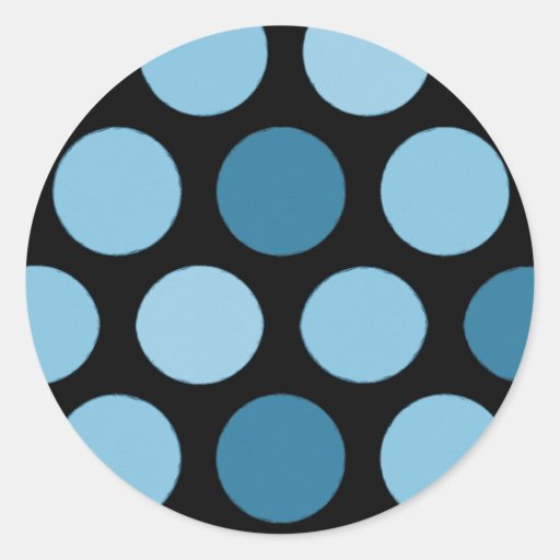 Blue Dots 2 Stickers Zazzle