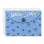 Blue Dots Envelope Boys Baby Shower Invitations