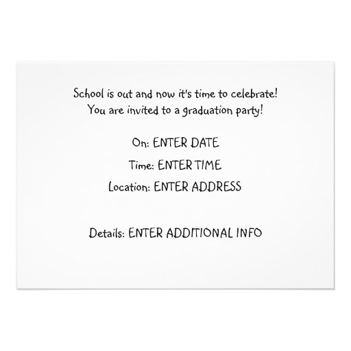Blue Dots Graduation Party Invitation Card