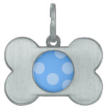 Blue Dots Pattern. pet tags