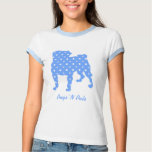 Blue Dots Pugs N Pals Tees Tshirt