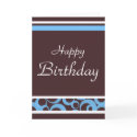 Blue dots swirls - Customized cards