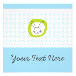 Blue Dotted Bunny invitations