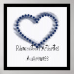Blue Dotted Heart - Rheumatoid Arthritis Awareness Poster