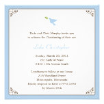 Blue Dove Baptism/Christening Invitation invitations