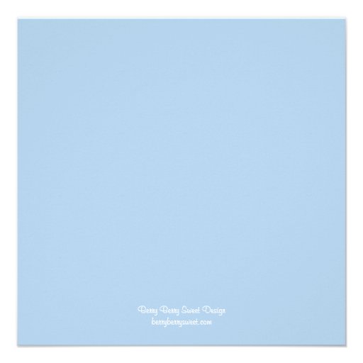 Blue Dove Baptism/Christening Invitation
