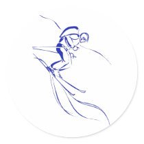 Blue Downhill Sticker