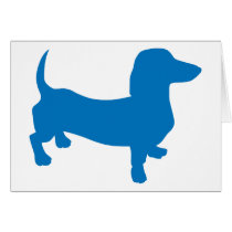 Blue Doxie, Dachshund Greeting Cards