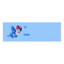 Blue Dragon And Balloons Gift Tag business cards by SmilinEyesTreasures Blue Dragon And Balloons Gift Tag business cards