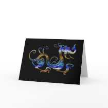 BLUE DRAGON Asian Art Cards