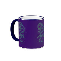 Blue Dragon Asian Art Design Mugs