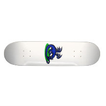 Blue Dragon Biting Tail Custom Skateboard