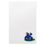 Blue Dragon Biting Tail Custom Stationery