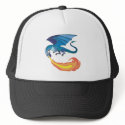 blue dragon breathing fire hats