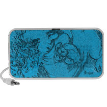 Blue Dragon Embossed Speaker. Personalize Name speakers