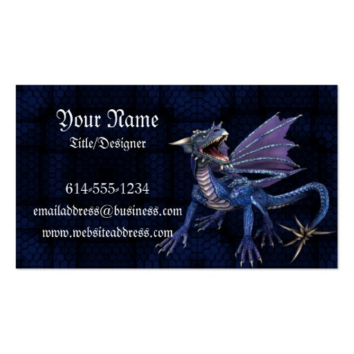 Blue Dragon Fantasy Business Card