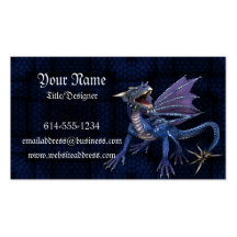 Blue Dragon Fantasy Business Card