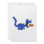 Blue Dragon Fire Breather Custom Invitations