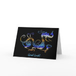 BLUE DRAGON Good Luck Asian Art Cards