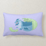 Blue Dragon Hatchling Throw Pillow pillows