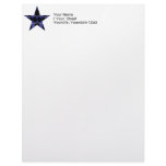 Blue Dragon Horns Star Kaleidoscope Mandala Custom Letterhead Blue Dragon Horns Star Kaleidoscope Mandala Custom Letterhead