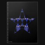 Blue Dragon Horns Star Kaleidoscope Mandala Note Books