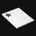Blue Dragon Horns Star Kaleidoscope Mandala Memo Pad