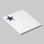 Blue Dragon Horns Star Kaleidoscope Mandala notepads