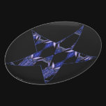 Blue Dragon Horns Star Kaleidoscope Mandala Dinner Plates
