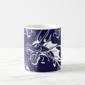 Blue Dragon Mythical Creature Fantasy Design Mug