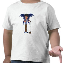 Blue Dragon Winged Musical Boy Faerie Shirt