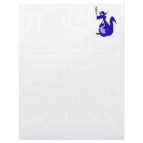 Blue Dragon with smoke Letterhead Template
