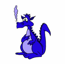 Blue Dragon with smoke Acrylic Cut Out
