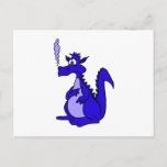 Blue Dragon with smoke Postcards