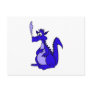 Blue Dragon with smoke Postcards