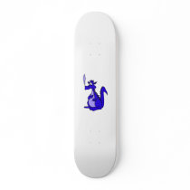 Blue Dragon with smoke Skate Board