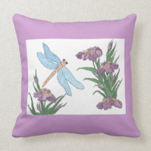 Blue Dragonflies American MoJo Pillow