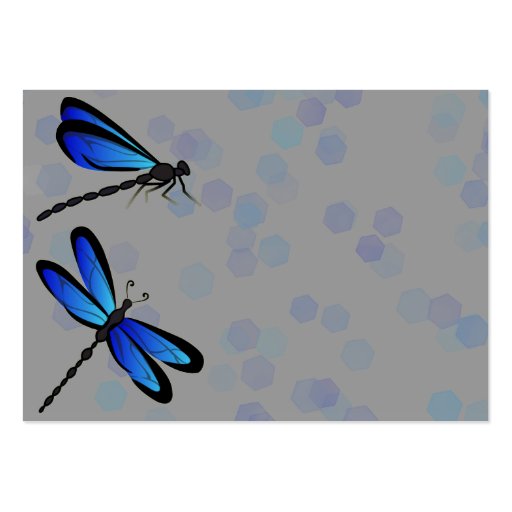 blue dragonflies business cards (front side)