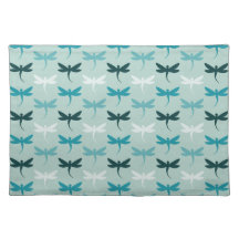 Blue Dragonflies Place Mat