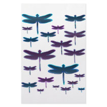 Blue Dragonflies stationery