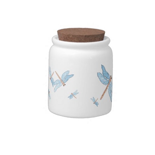 Blue Dragonfly Candy Jars