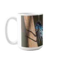 Blue Dragonfly in Close-up Mug