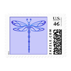 Blue Dragonfly Postage Stamp
