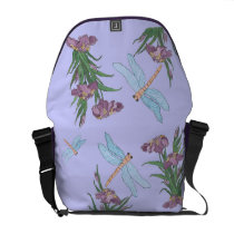 Blue Dragonfly Rickshaw Messenger Bag