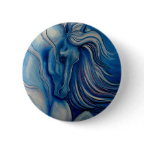 Blue Drama Horse Pinback Buttons