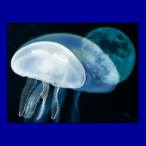 Blue Dream of a jelly fish posters