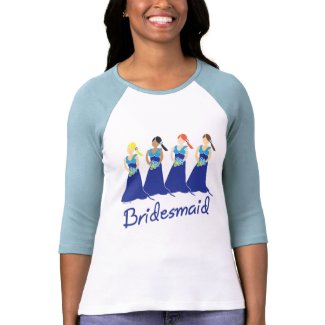 Blue Dress Bridesmaids T-shirt shirt