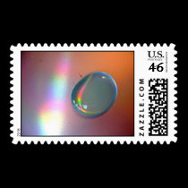 blue drop postage by YetiGirl blue drop postage